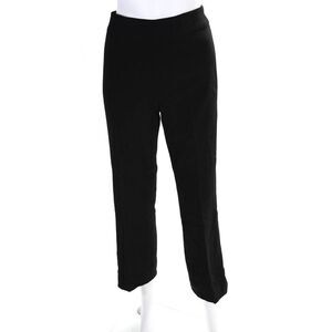 Serge & Real Womens Mid Rise Straight Leg Crepe Ankle Pants Black Wool Size 8
